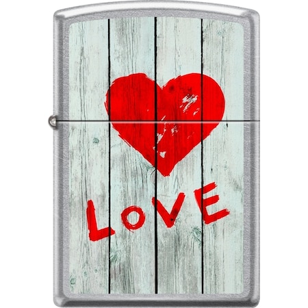 Zippo 2024 Zippo Custom Street Chrome Love On Wooden Wall ZIP-207CI018441
